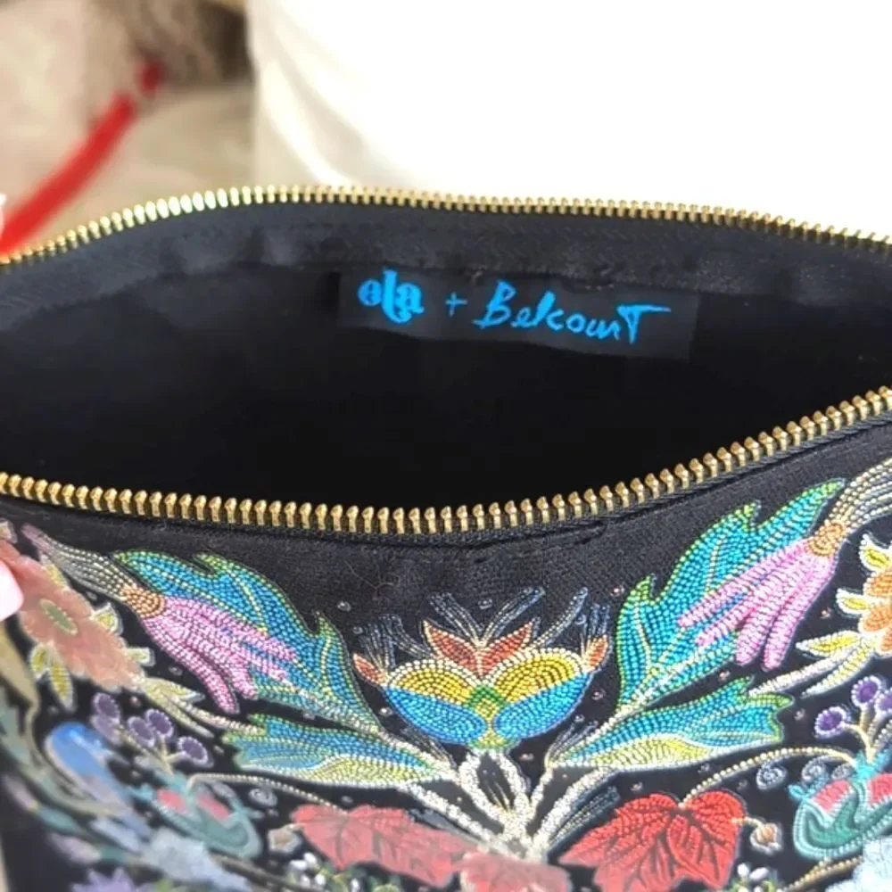 Ela +Belcourt Artisan Collection Canvas Clutch... Limited Edition